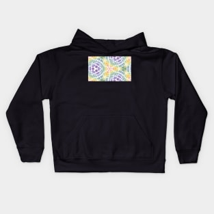 Kaleidoscope Tie Dye Rainbow Meeple Kids Hoodie